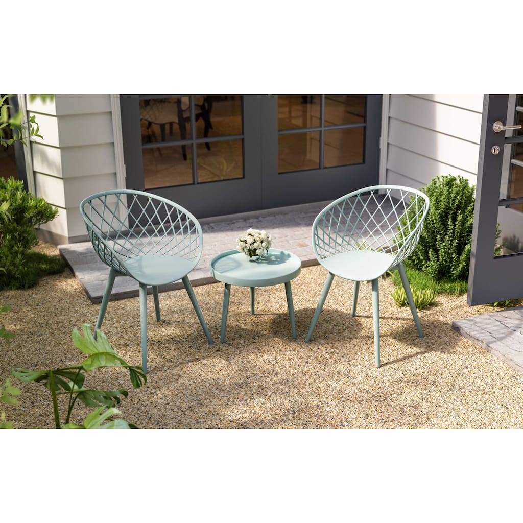 Jamesdar Kurv 3 Piece Mid-Century Modern Patio Chat Set