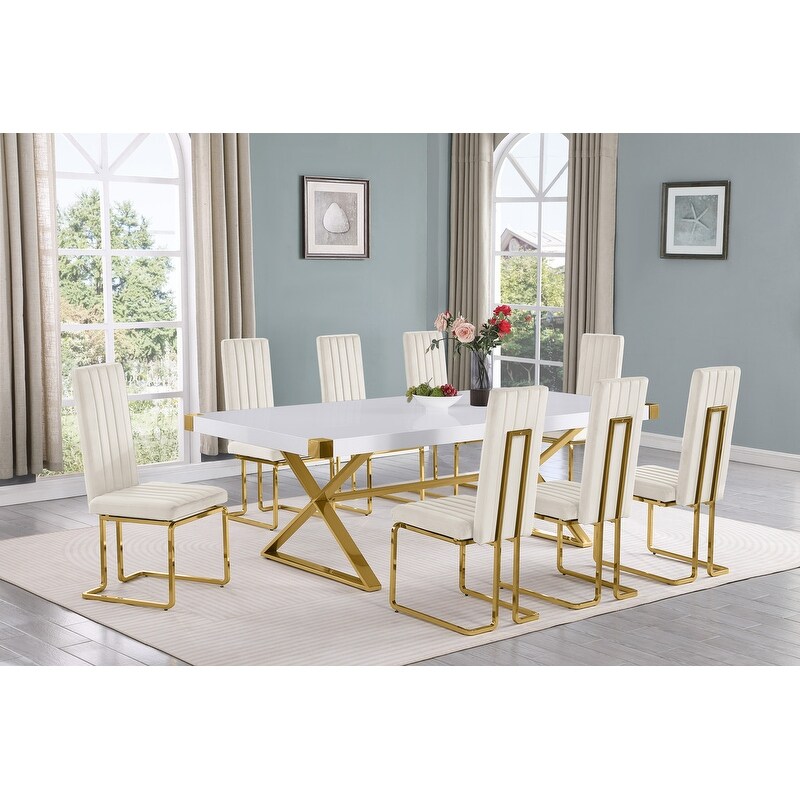 Best Quality Furniture D442/3-SC340-7 Dining Set with 94