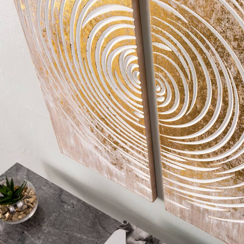 Acanthi Decorative Wall Panels - 2pc Set - Brown