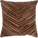 preview thumbnail 1 of 1, Annika Hair on Hide Leather Striped Throw Pillow Cover Only