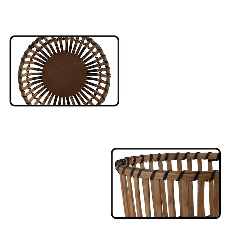 S/3 Bamboo Footed Planters 11/13/15"