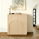 preview thumbnail 3 of 49, Spruce & Spring Modern Sideboard Buffet Cabinet with Wave Design