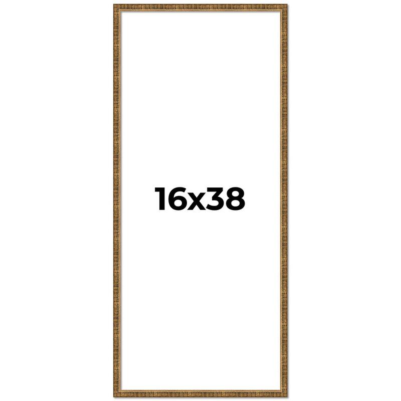 16x38 Frame Gold Picture Frame - Complete Modern Photo Frame Includes