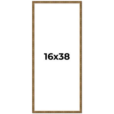 16x38 Frame Gold Picture Frame - Complete Modern Photo Frame Includes