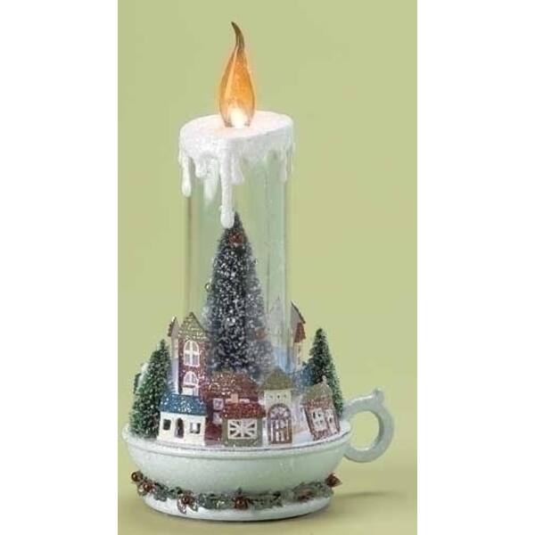 Shop 11 Led Lighted Winter Village Scene Christmas Candle Clear Overstock 16549252