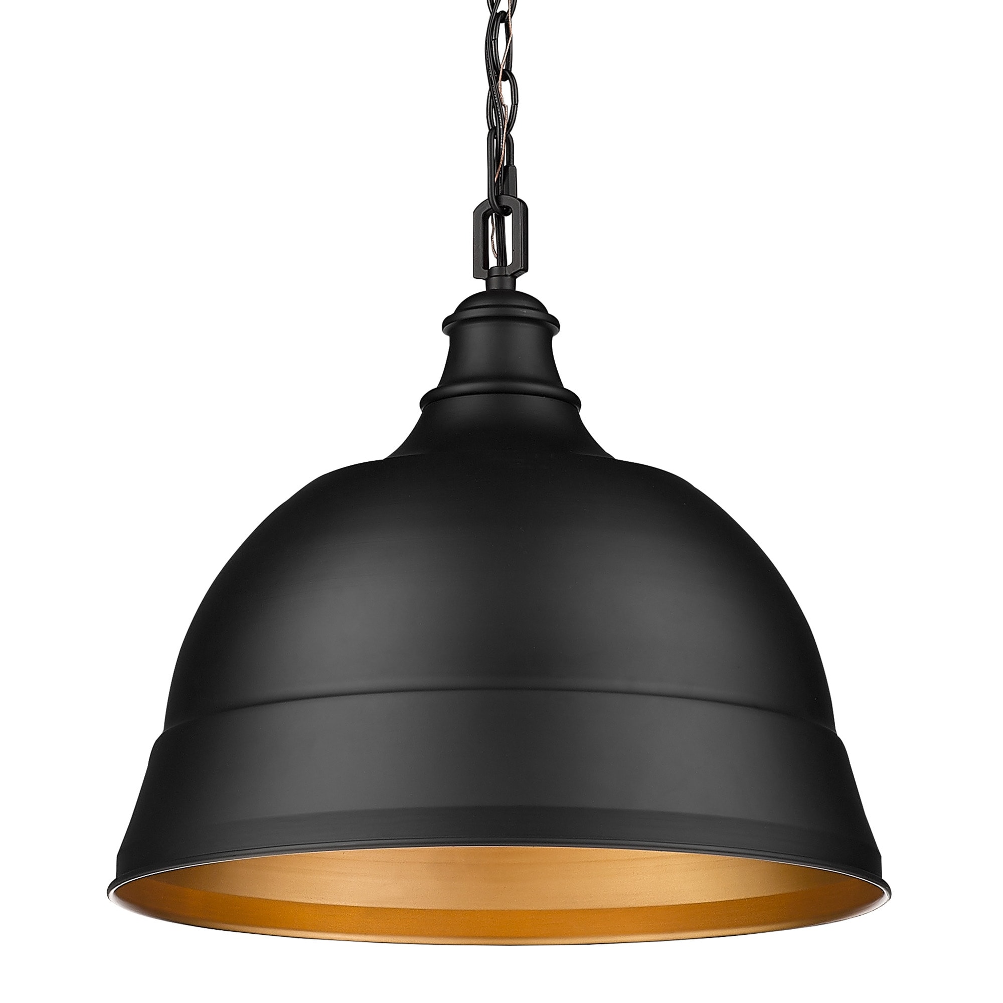 Golden Lighting Rebel 2-light Pendant in Matte Black