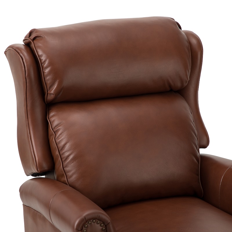 Noemon Genuine Leather Recliner with Nailhead Trims by HULALA HOME (Set of 2)