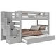 preview thumbnail 21 of 35, Taylor & Olive Trillium Twin over Twin Stairway Bunk Bed, Twin Trundle