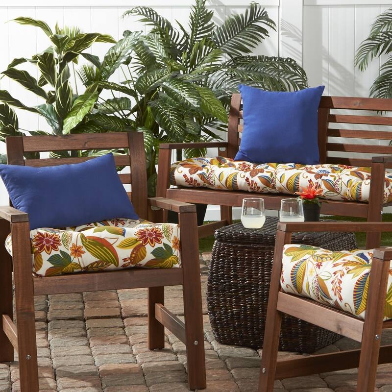 Marine Blue Outdoor 17-inch Accent Pillow (Set of 2) by Greendale Home Fashions