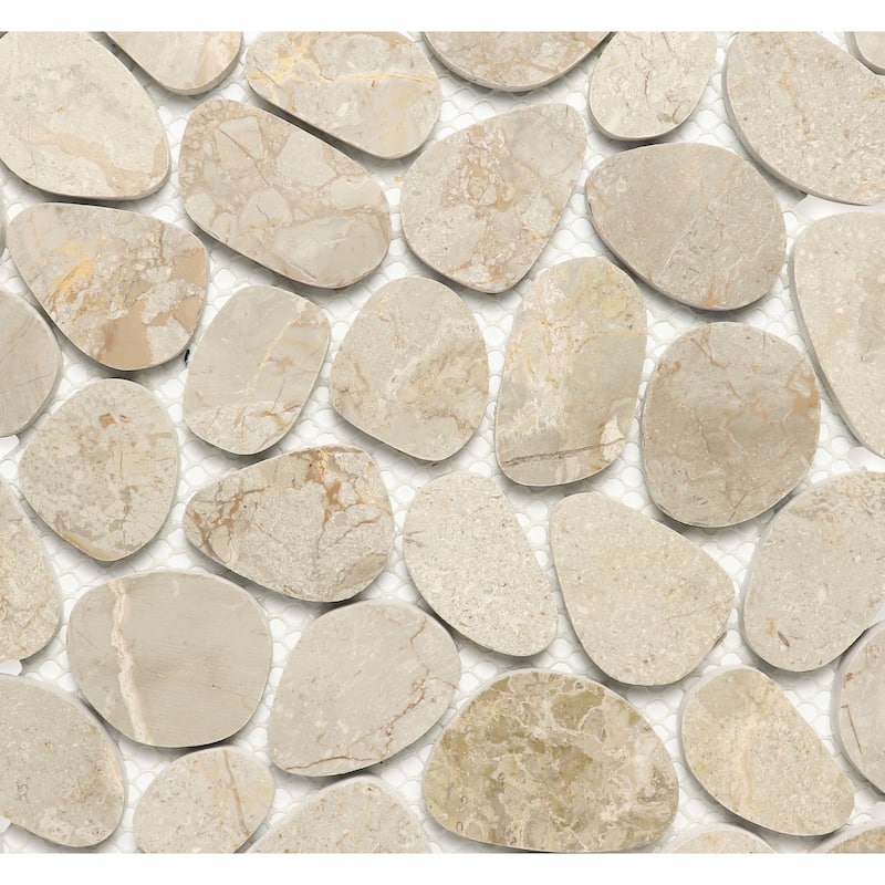 Cruz Bay Studio BS14 Seadrift - 12" x 12" Pebble and Rock Floor and - Budi Creme
