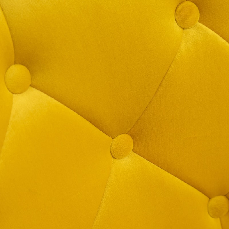 Yellow 28.25" Velvet Swivel Accent Chair