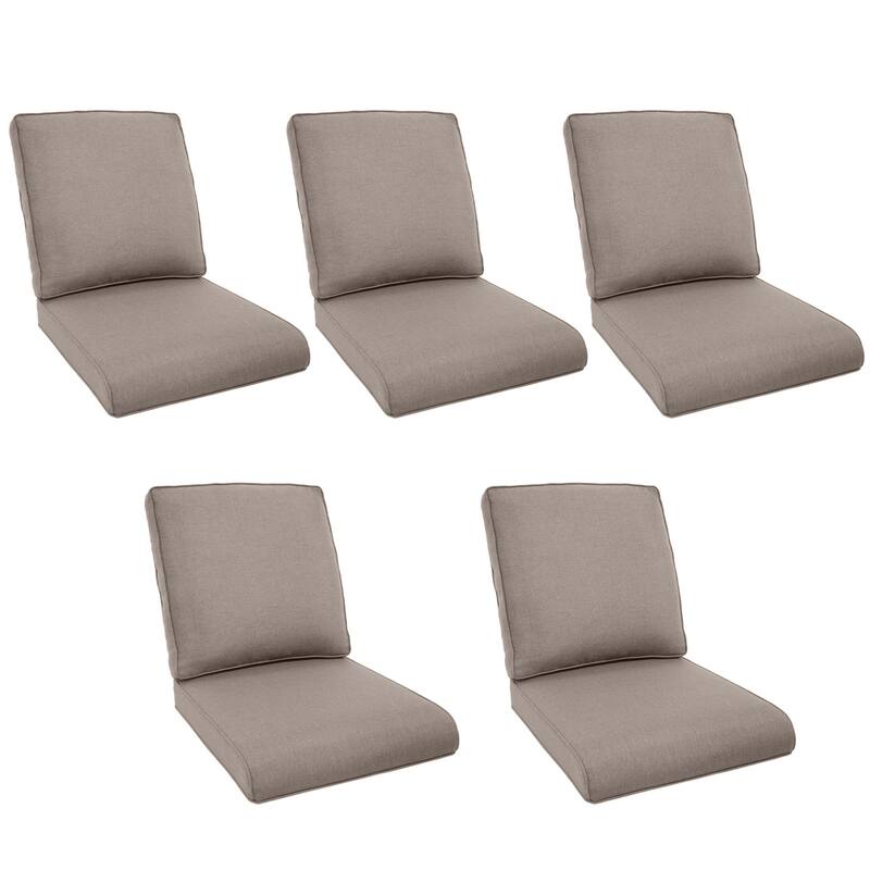 Pocassy 22x25x4" Outdoor Cushion for Swivel Chairs Sofa Set - Grey Cushion - 5 Set Seat & Back Cushion