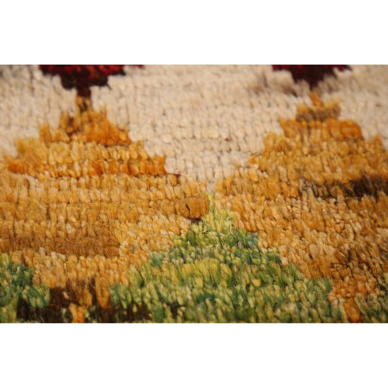 Trellis Geometric Moroccan Oriental Area Rug Hand-Knotted Wool Carpet - 6'9" x 10'1"