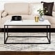 preview thumbnail 3 of 18, Middlebrook Designs Geller Metal Frame Coffee Table White Faux Marble / Black