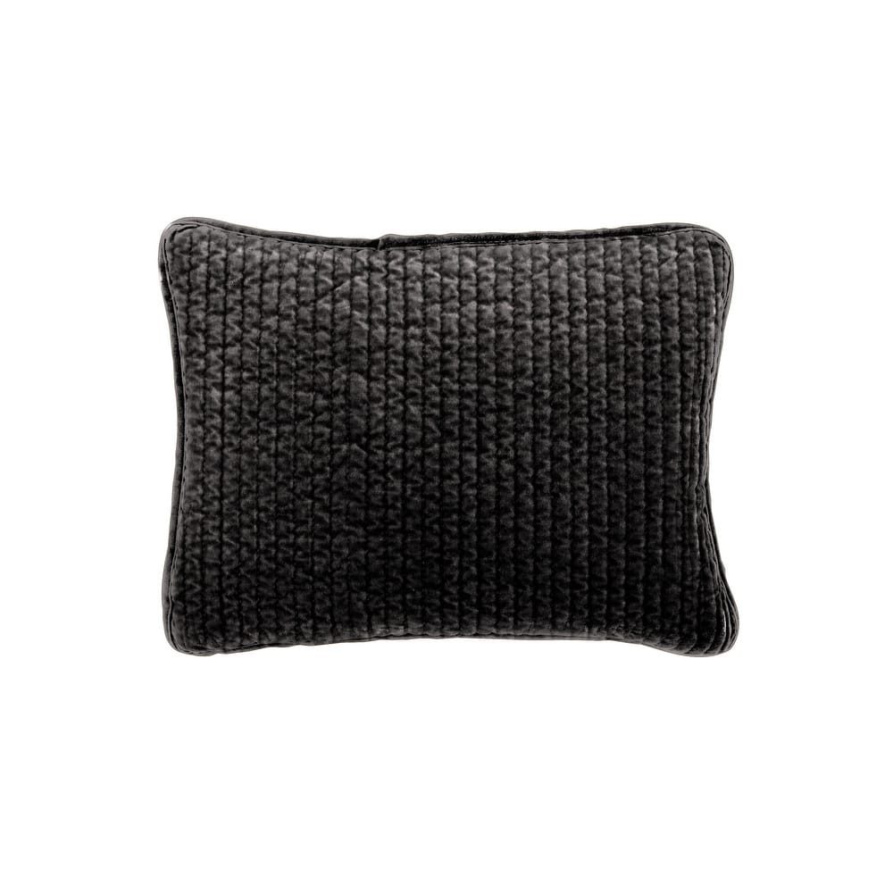 HiEnd Accents Stonewashed Cotton Velvet Boudoir Pillow
