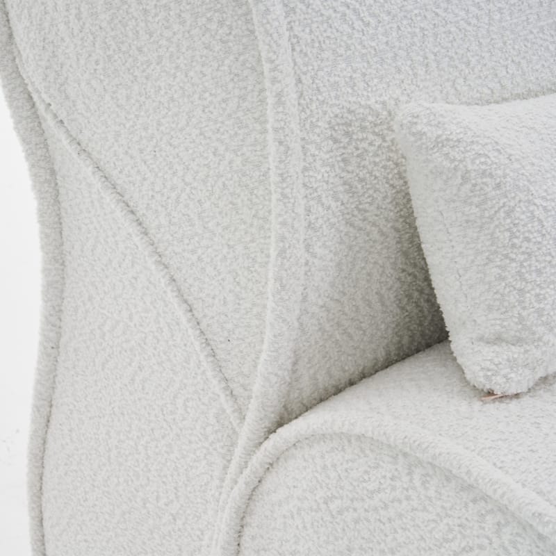 Soft Pellet Velvet Recliner - Comfortable Lounge Chair with Waist Pack Padding, Modern Design