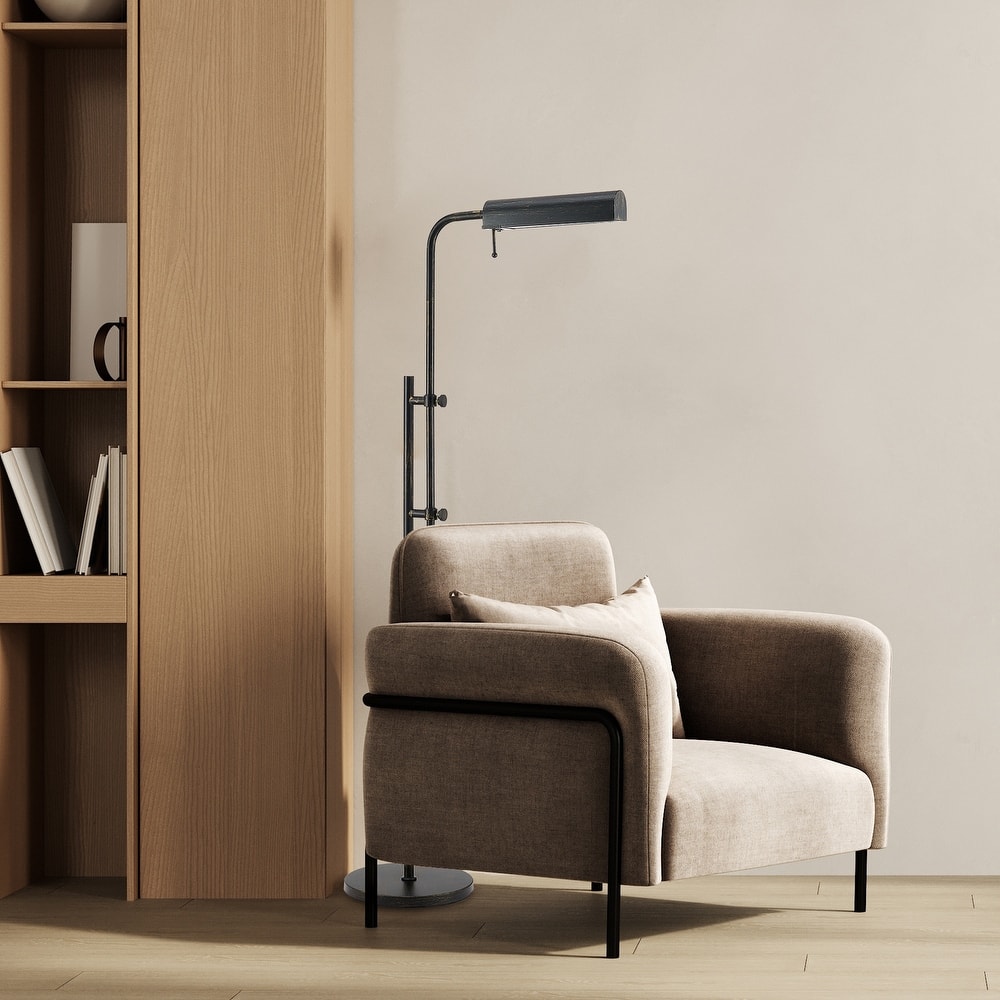 62.5 in. Industrial 1-Light 3CCT LED Pharmacy Floor Lamp for Living Room with Metal Shade