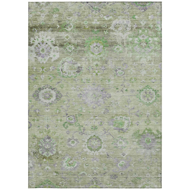 HomeRoots Floral Traditional Rectangle Outdoor Rug