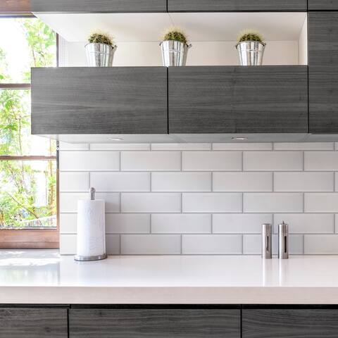 Merola Tile Santorini Loft Blanco 4" x 11.86" Ceramic Subway Wall Tile