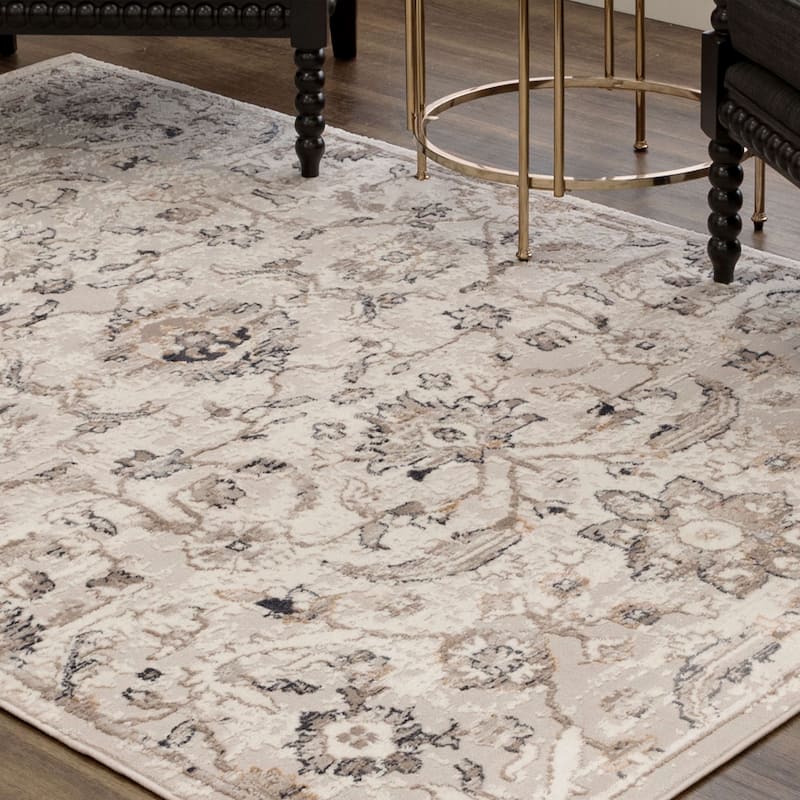 Mohawk Home Mizani Floral Ornamental Woven Area Rug