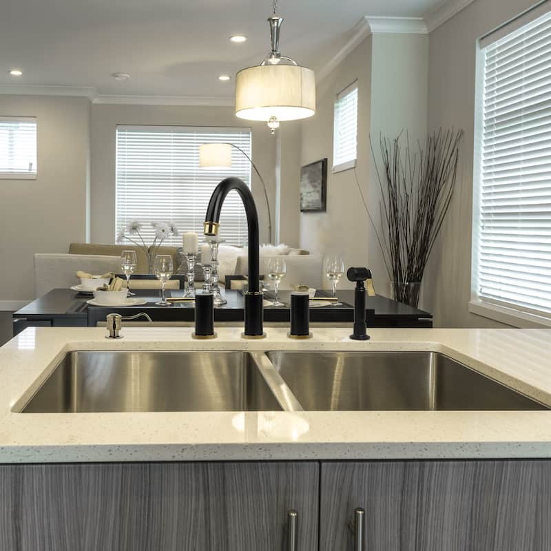 Built in Gold finish Soap Dispenser Refill from Top with 17 OZ Bottle - 3 Years Warranty