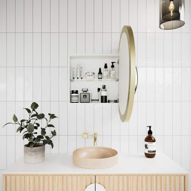 Glass Warehouse SC1-R-28 Juno 28" x 28" Framed Single Door Medicine