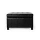 preview thumbnail 11 of 51, Veronica Contemporary Tufted Leather Storage Ottoman by Christopher Knight Home