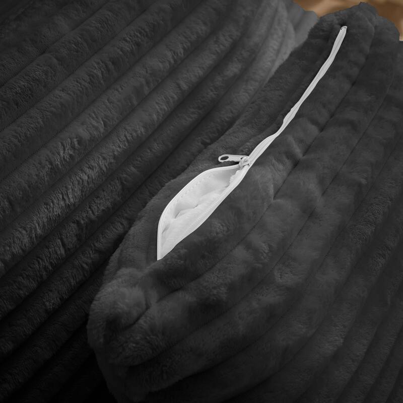 Oversized Corduroy Chaise Lounge Chair, Floor Sleeper Sofa with Pillow, No Assembly Required