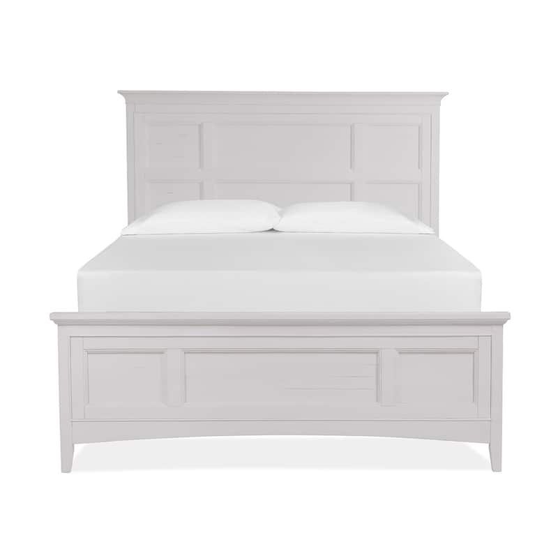 Magnussen Home Heron Cove Chalk White And Dovetail Grey Panel Bed