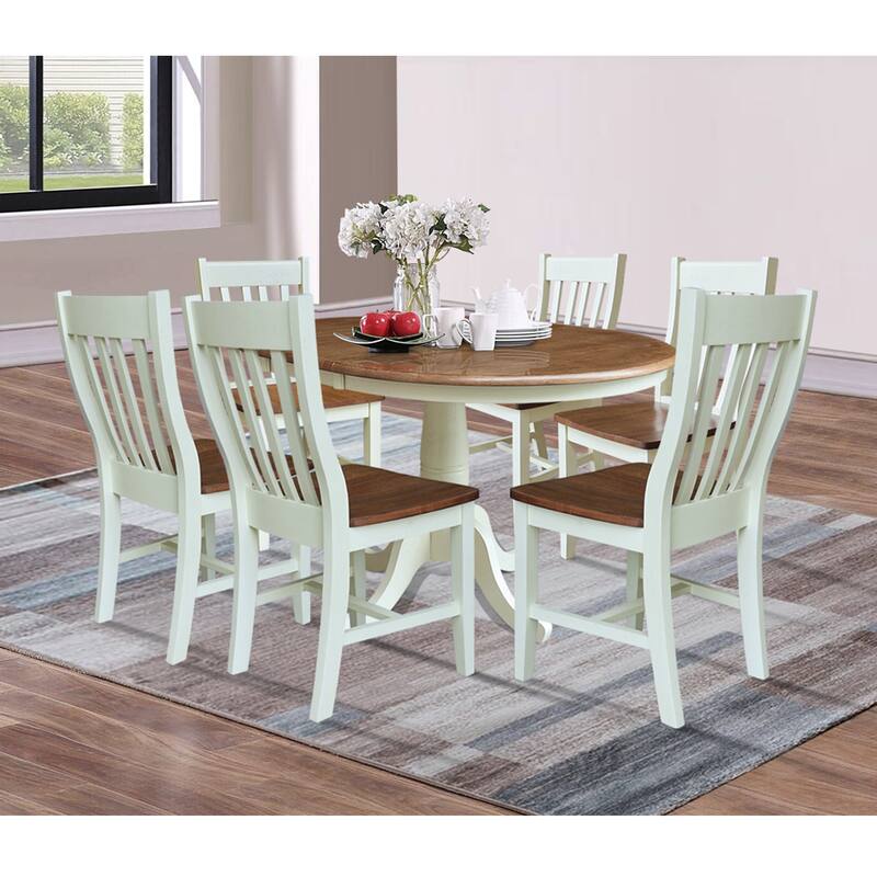 International Concepts 36" Round Extension Dining Table with Cafe Chairs