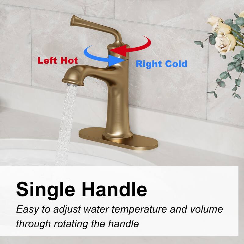 1.2 GPM Single Handle Single Hole Vessel Bathroom Faucet