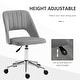 preview thumbnail 4 of 7, Velvet Mid Back Home Office Chair with Wheels, Ergonomic Study Seat, Upholstered Tufted Chairs with Hollow Back Design - N/A