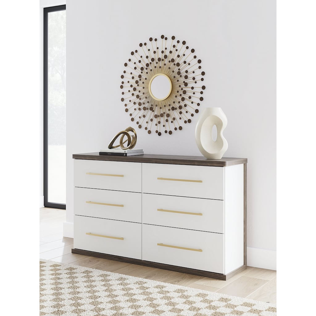 Signature Design by Ashley Nendalane Brown/White Dresser