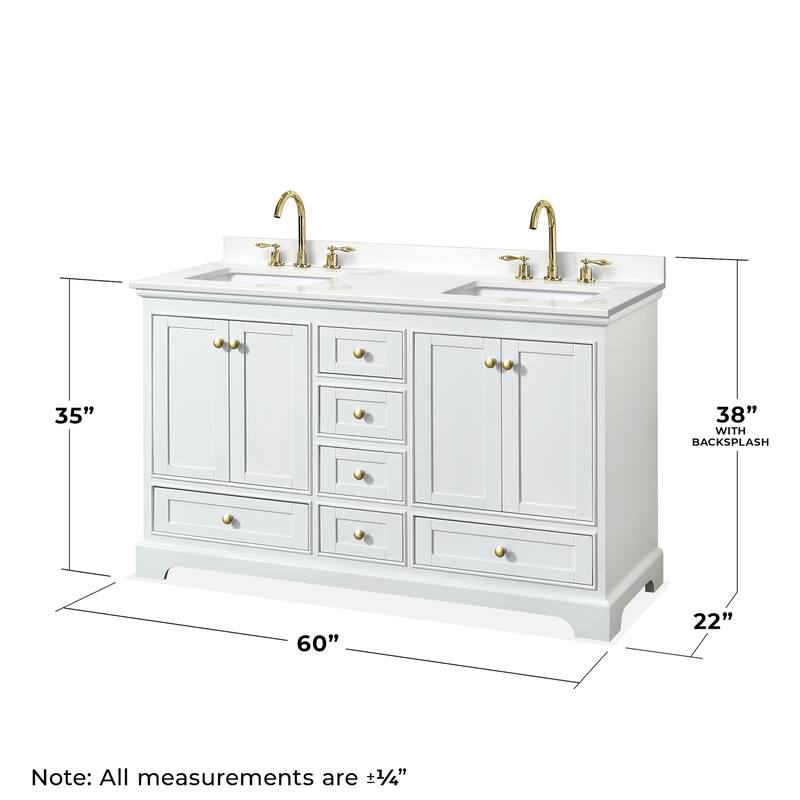 Wyndham Collection WCS202060D-QTZ-US3MXX Deborah 60" Free Standing