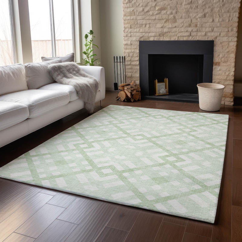Premium Washable Super Soft Contemporary Geo Mayfield Rug