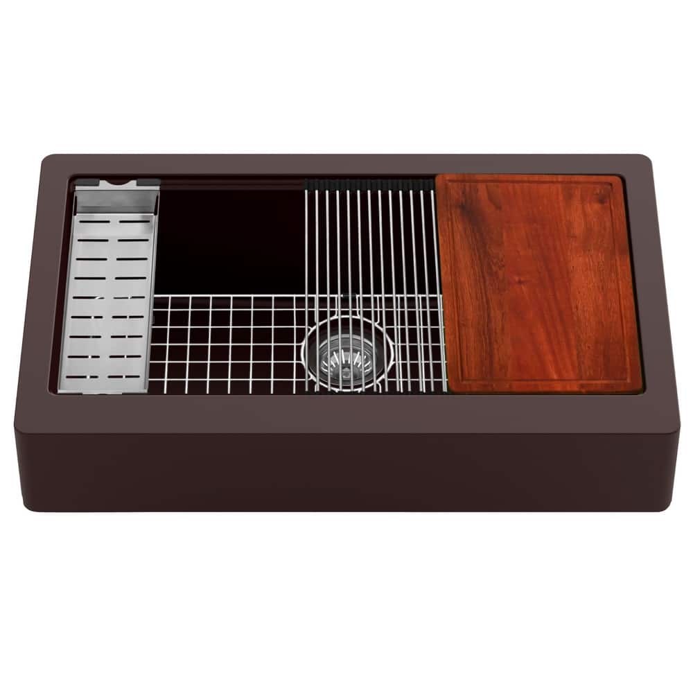 Karran USA QARWS-740 Quartz QARWS Series 34" Farmhouse Single Basin