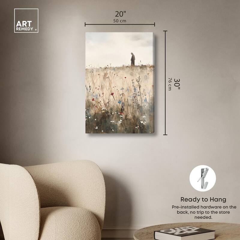 Ambling Monk Canvas by Art Remedy, Gallery Wrapped