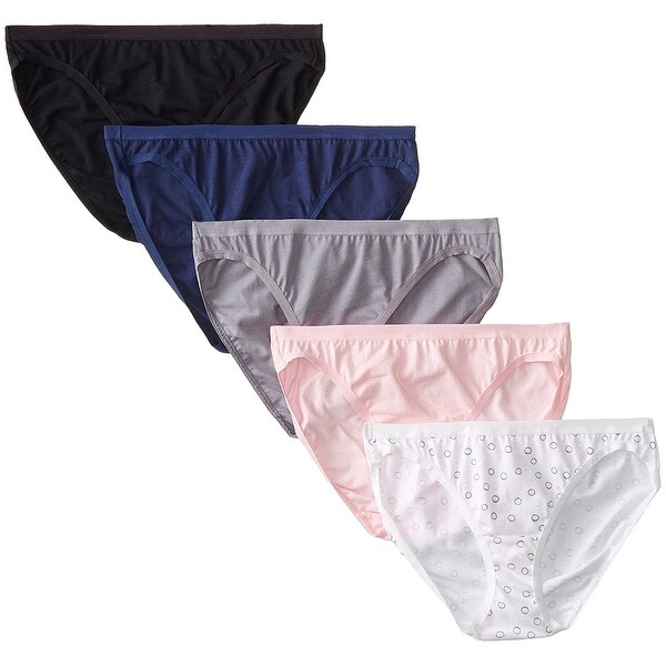Vanity Fair Women's True Comfort Cotton Stretch Five-pack Bikini Panties 761393