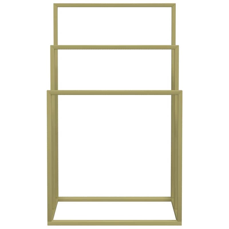 vidaXL Towel Rack Freestanding 2 Tier Towel Holder Stand for Bathroom Iron