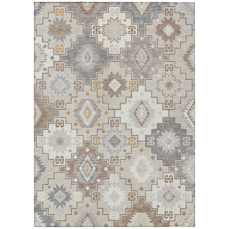 HomeRoots Southwestern Transitional Rectangle Outdoor Rug