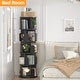 preview thumbnail 76 of 102, 4/5/6 Tiers Round Rotating Bookcase, Revolving Floor Standing Bookshelf Corner Organizer Display