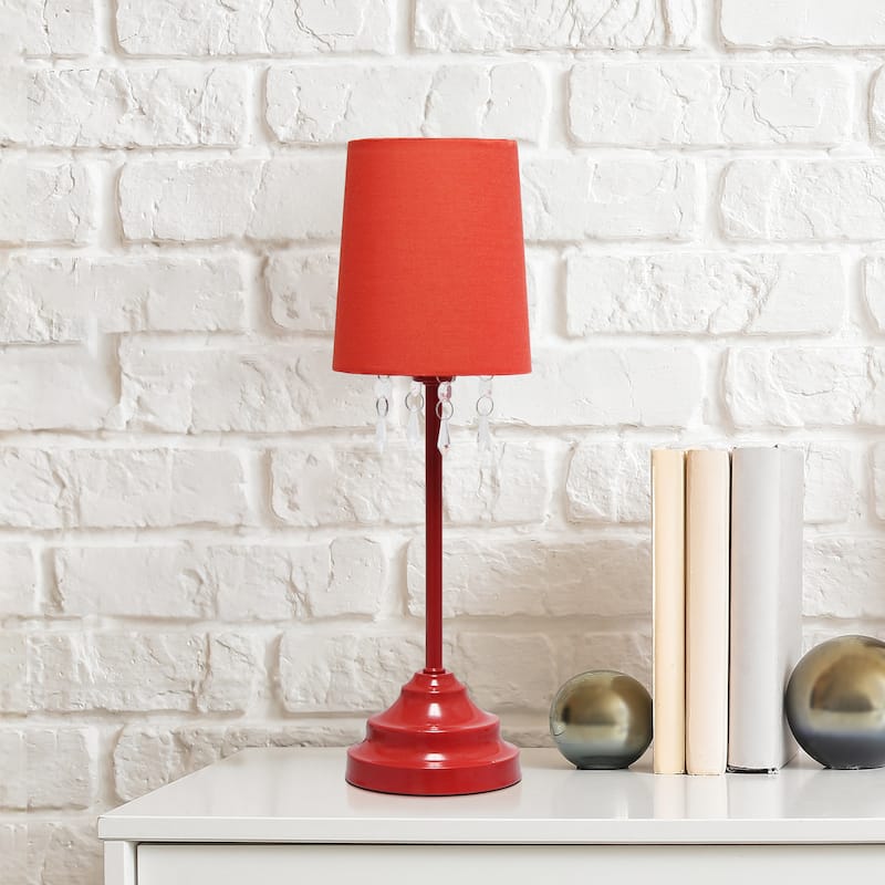 Creekwood Home 17.25" Contemporary Crystal Droplet Table Lamp - 17.25