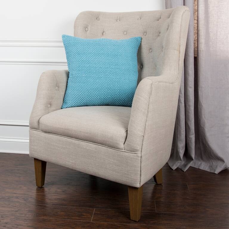 Rizzy Home Cotton Nubby Woven Throw Pillow