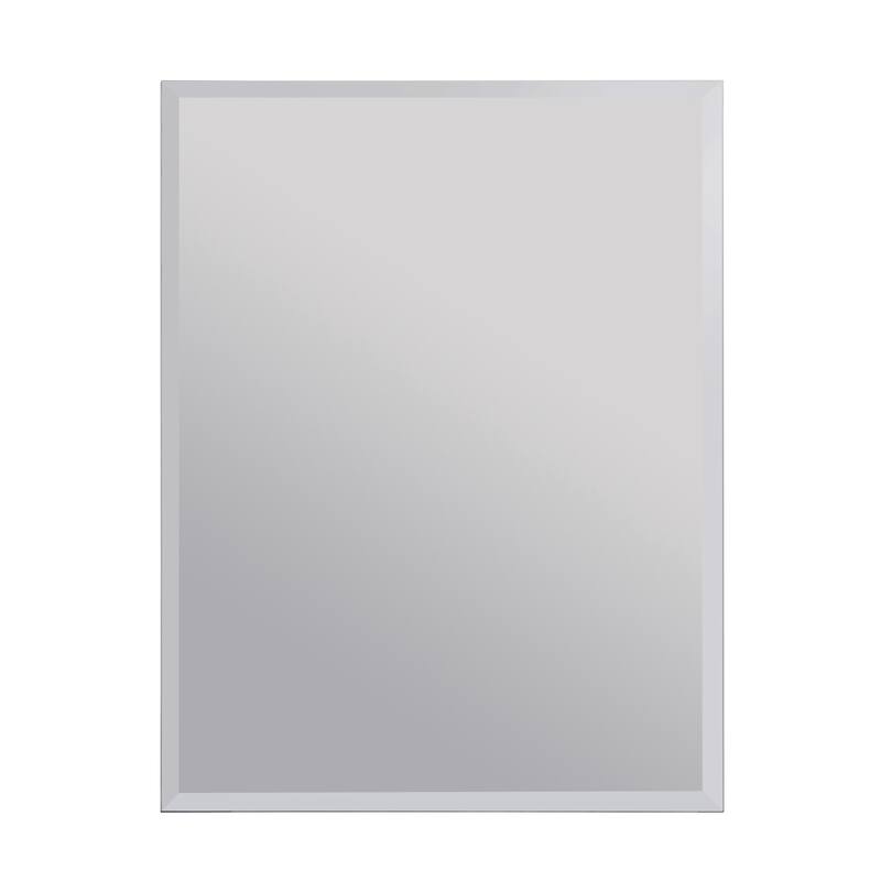 Utopia Alley Frameless 24inch x 30inch Rustproof Medicine Cabinet, Mirrored Sides, Recess Or Surface Mount, Silver