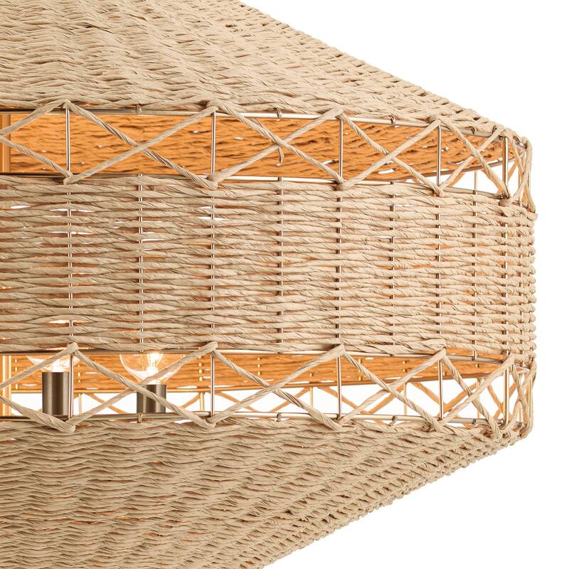 Kichler Lighting Lulo 30.25 Inch 1 Light Pendant with Handwoven Natural Cord in Champagne Bronze