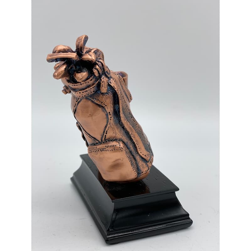 Bronze Golf Bag and Shoe
