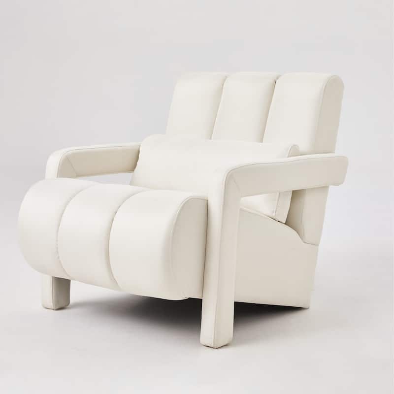 Modern Upholstered accent chair with a pillow