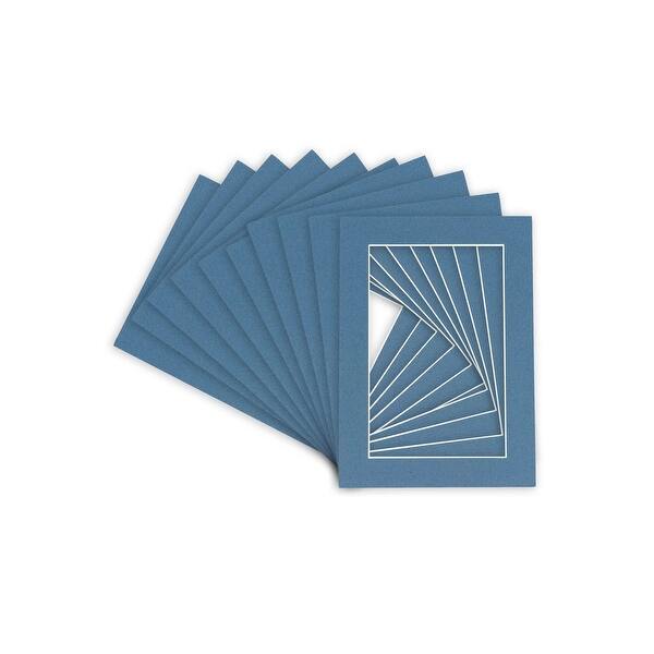 10-Pack 11x17 Precut Matboards For 9x13 Photos - Acid-Free Aged Oak Brown, Bevel Cut, 4-Ply