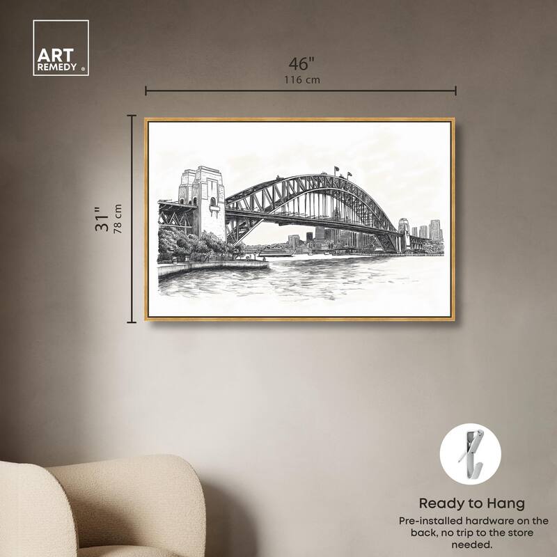 Lines of the Bridge Canvas by Art Remedy