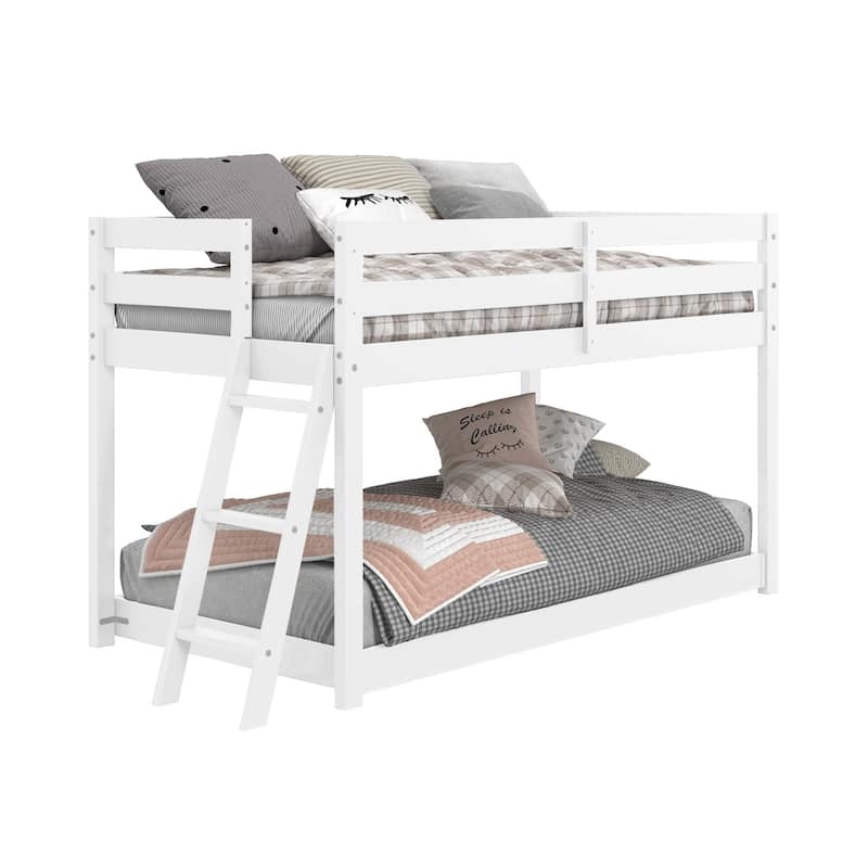Taylor & Olive Trillium Twin Low Loft Bed with a Twin Under Bed